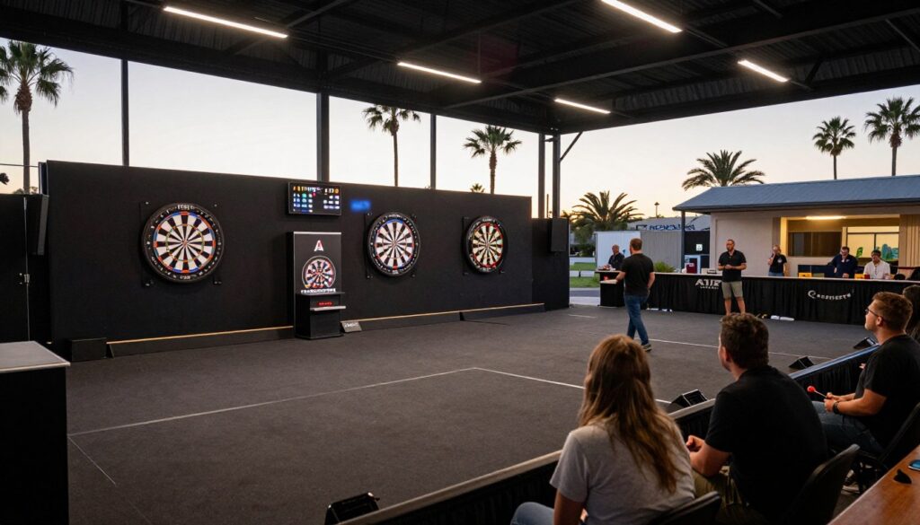 西海岸飞镖经典赛比赛环境