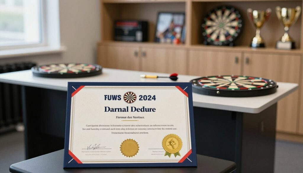 Darts Referee Certificate professional investment Darts Referee Certificate professional investment