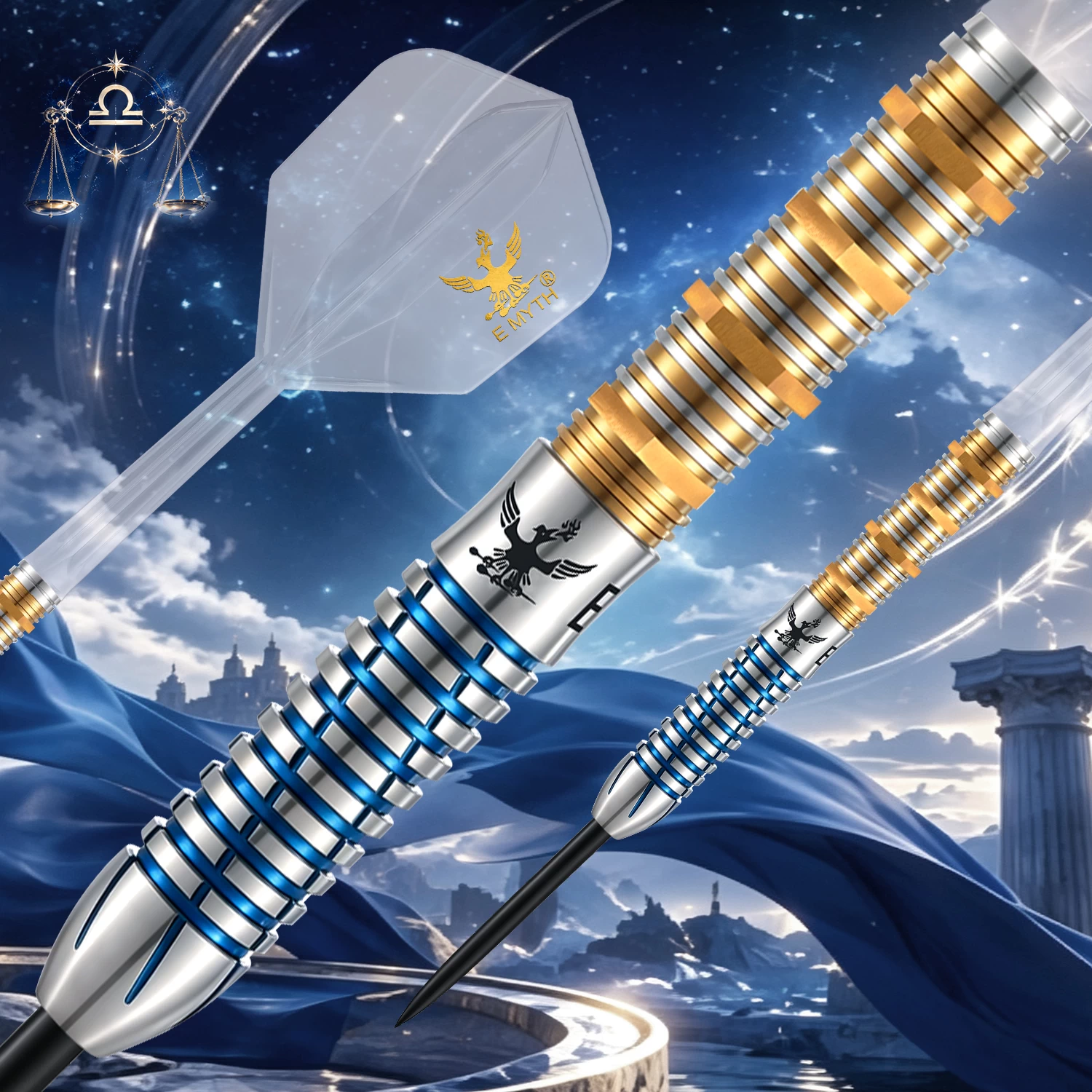 E MYTH Deng · Libra Steel Tip 90% Tungsten Darts Set - Imagen 3