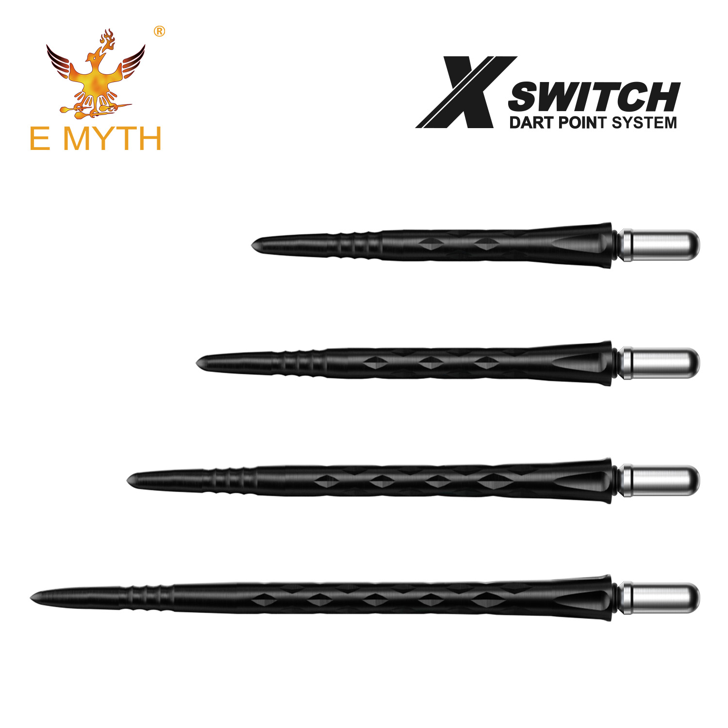 E MYTH X Switch Interchangeable Steel Dart Tips: Dot Engraved Dart Points — изображение 10